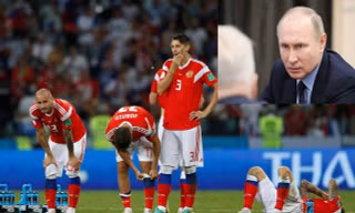 Dù bị loại, tuyển Nga vẫn được Tổng thống Putin khen ngợi