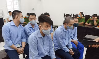 Các bị cáo tại tòa.