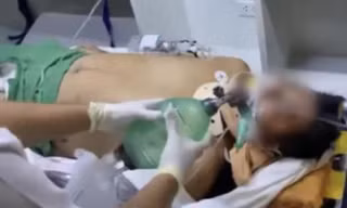Anh Q. đang cấp cứu tại bệnh viện. 