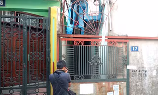 Dãy phòng trọ nơi xảy ra vụ việc