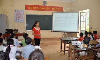 Lớp học tại trường THPT dân tộc bán trú Bản Công, Trạm Tấu, Yên Bái. Ảnh: Báo Yên Bái