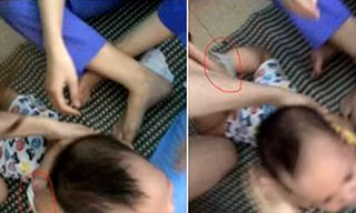 Công an lấy lời khai bảo mẫu trói tay chân, hành hung bé 14 tháng tuổi