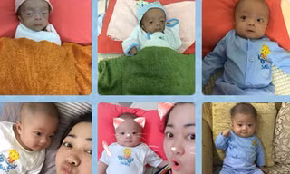 Con trai chị Hương từ lúc sinh non tới hiện tại được 6 tháng, khỏe mạnh, đáng yêu