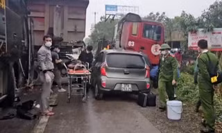 Tai nạn liên hoàn tại Nghệ An, 2 người thương vong