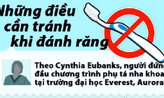 Điều cần tránh khi đánh răng