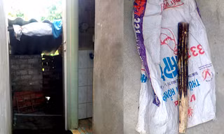 Khu vực phát hiện xác nạn nhân và hung khí vụ án