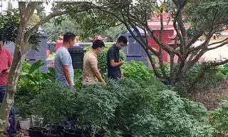Lực lượng chức năng khám xét nơi ở của Đỗ Xuân Hiếu