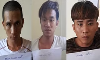 Các đối tượng Hòa, Quế, Thân từ trái sang