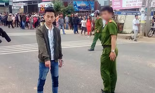 Công an dựng lại vụ truy sát giữa phố Đà Lạt. Ảnh: Khánh Hương