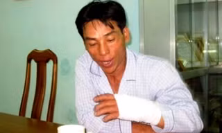 Đặng Văn Tuấn tại cơ quan điều tra. Ảnh: Phương Nguyễn