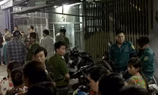 Công an đang khám nghiệm hiện trường