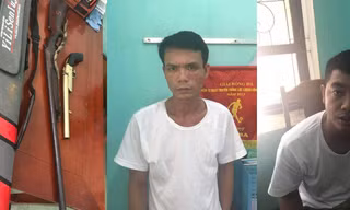 Hai nghi can dùng súng bắn ba người trọng thương ra đầu thú