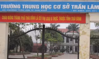 Trường THCS Trần Lãm, nơi xảy ra sự việc đau lòng