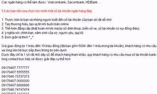 Rao bán tài khoản ngân hàng 'độc' làm quà Tết
