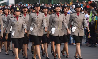 Nữ cảnh sát Indonesia. Ảnh minh họa