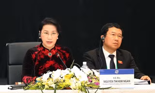 Chủ tịch Quốc hội Nguyễn Thị Kim Ngân điều hành Phiên họp Ủy ban Chấp hành của Hội nghị APPF-26.