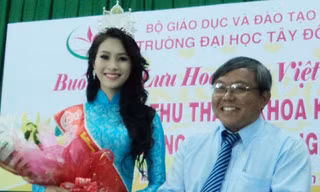 Trường Đại học Tây Đô đón Hoa hậu Đặng Thu Thảo