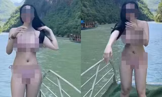 Hà Giang lên tiếng về nữ du khách mặc bikini gây tranh cãi trên sông Nho Quế