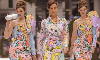 Gigi Hadid catwalk cùng bình sữa, đọ dáng với Irina Shayk