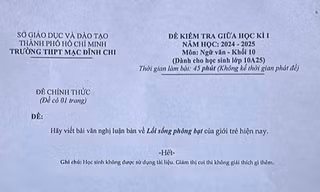 Vì sao từ khóa phông bạt vào đề văn lớp 10?
