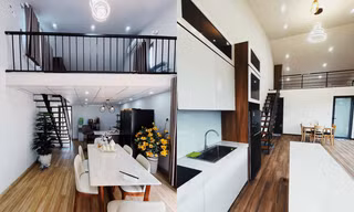 Phát 'sốt' với nhà cấp 4 gác lửng lắp ghép đẹp như biệt thự