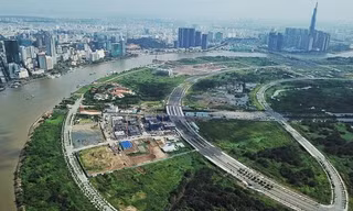 Một gốc Khu đô thị Thủ Thiêm. Ảnh: TP