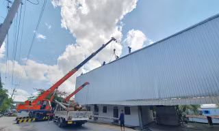 Sụt lún nhà kho công ty lương thực, ước thiệt hại 10 tỷ đồng