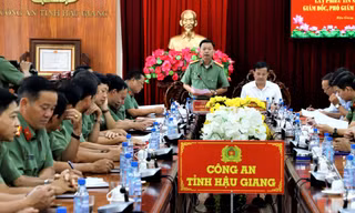 Lấy phiếu tín nhiệm Ban Giám đốc Công an tỉnh Hậu Giang