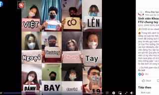 Sinh viên trường ĐH Ngoại thương quay clip cổ động chung tay đẩy lùi dịch COVID-19