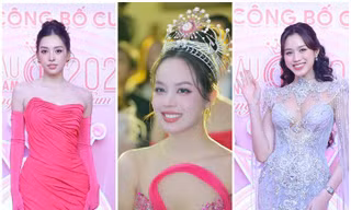 Dàn Hoa hậu, Á hậu 'đọ sắc' trên thảm đỏ họp báo khởi động 'Hoa hậu Việt Nam 2024'