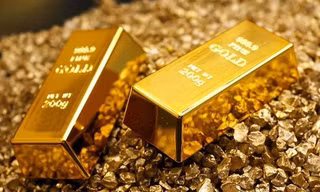 Giá vàng tăng 9,36 % so với cùng kỳ năm trước . ảnh minh hoạ 
