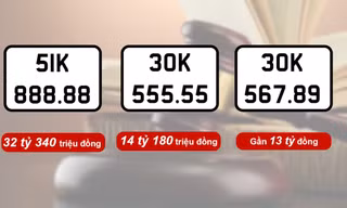 493 biển số ô tô được đấu giá thành công với tổng số tiền gần 215 tỷ đồng
