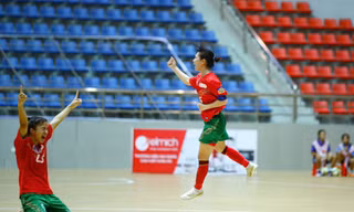 Giải futsal VĐQG nữ 2024 đang diễn ra với nhiều kết quả bất ngờ, hấp dẫn. (ảnh Thư Thư)