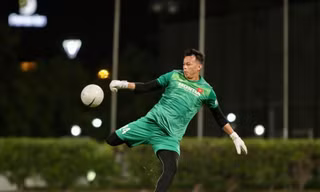 Bùi Tấn Trường đã phải dự bị 2 trận ở AFF Cup 2020. (ảnh Hữu Phạm)