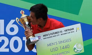 Hoàng Nam tăng hạng mạnh mẽ nhờ chức vô địch giải Việt Nam F5 Futures.