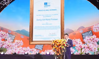 Cao nguyên đá Đồng Văn lần thứ ba nhận danh hiệu Công viên địa chất toàn cầu