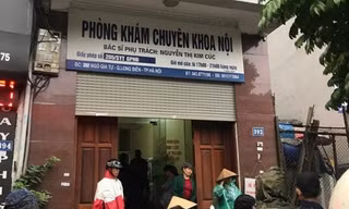 Phòng khám tư của BS C. nơi xảy ra vụ bé 22 tháng tử vong khi đang truyền dịch. Ảnh: Internet