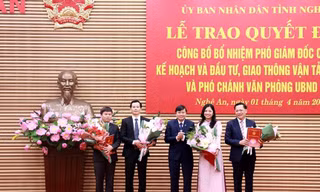 Bổ nhiệm nhiều cán bộ sở, ngành tỉnh Nghệ An