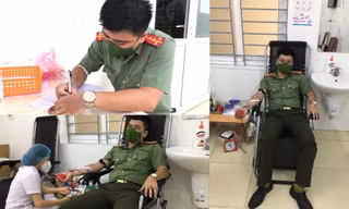 Đại uý hiến máu gấp cứu người qua cơn bạo bệnh