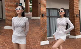 Hoa hậu Đỗ Thị Hà một lần nữa xứng danh "cao thủ" diện đồ xuyên thấu