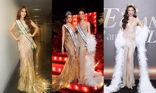 Khi 2 nàng hậu Miss Universe đụng độ váy áo với Thùy Tiên và Thiên Ân, ai nổi bật hơn?