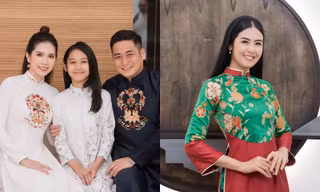 Sau ồn ào “bóp chân cho mẹ chồng”, Minh Tiệp và bà xã đến chúc mừng Hoa hậu Ngọc Hân