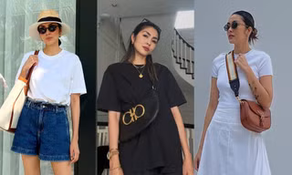 Là nàng dâu hào môn nhưng tủ đồ của Tăng Thanh Hà chỉ thấy áo thun trắng đen