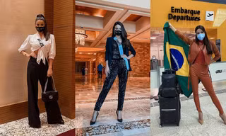 Á hậu 1 Miss Universe Julia Gama đi thi Hoa hậu với tủ đồ kín đáo như nhân viên công sở