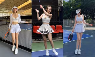 "Sàn diễn thời trang" Pickleball: Đại chiến váy siêu ngắn của các người đẹp