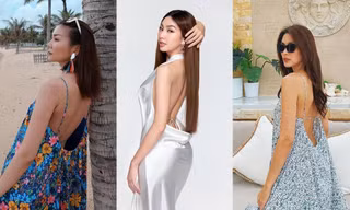 Hở vòng 1 là chuyện cũ rồi, mỹ nhân V-biz giờ lại thích hở lưng và vòng 3 lấp ló