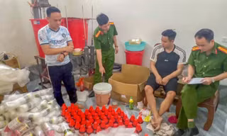 Tang vật vụ án. Ảnh: Công an tỉnh Bắc Giang