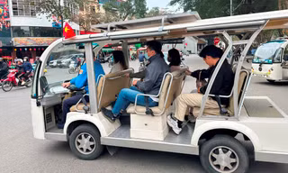 Hà Nội dừng xe điện tuyến hồ Hoàn Kiếm - Hoàng thành Thăng Long
