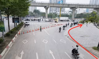 Hà Nội đóng chiều đường Trần Vỹ tại nút giao Hồ Tùng Mậu 