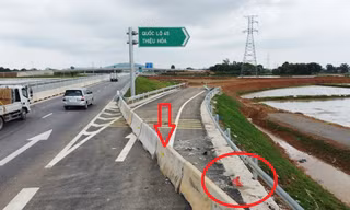 Ngổn ngang, tai nạn tại công trường nút giao cao tốc Bắc-Nam